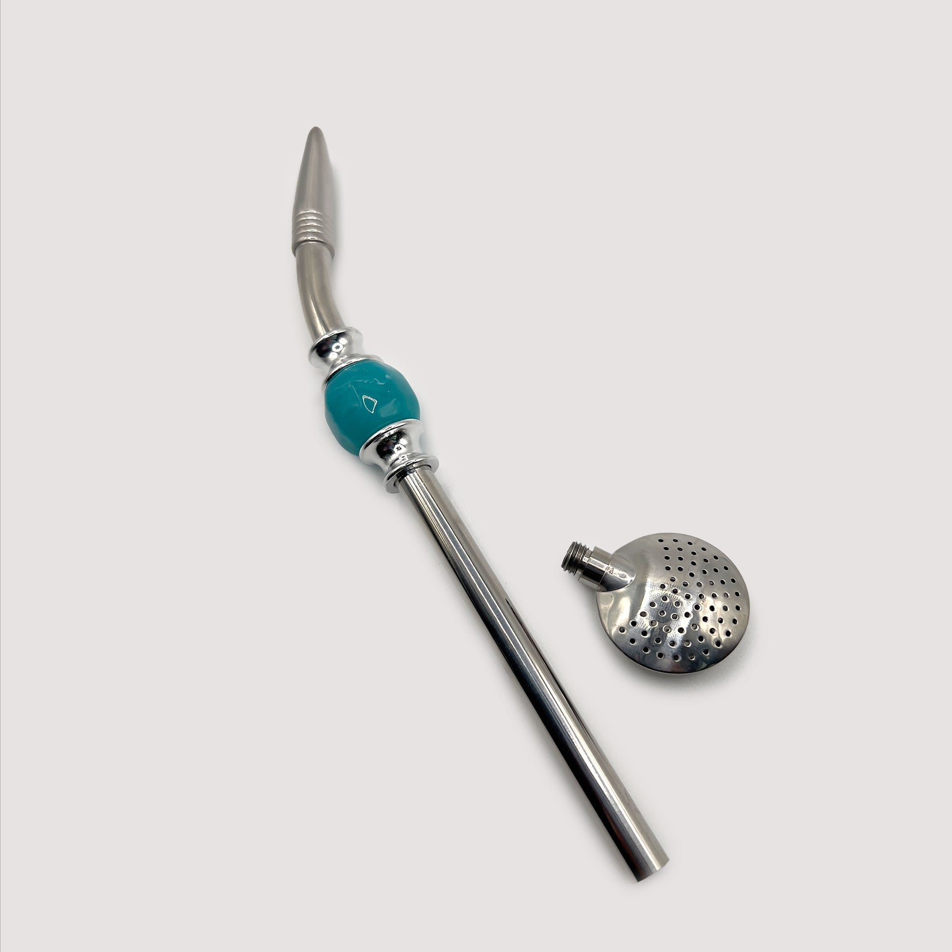 Bombilla Andina – 21 cm Stainless Steel Bombilla with Removable Filter + Cleaning brush