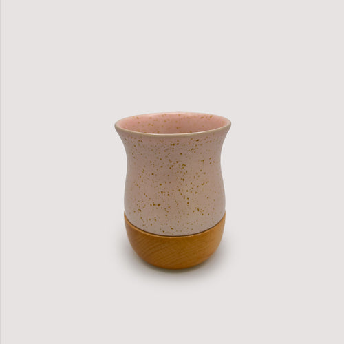 Ceramic & Wood Mate Gourd + Bombilla set