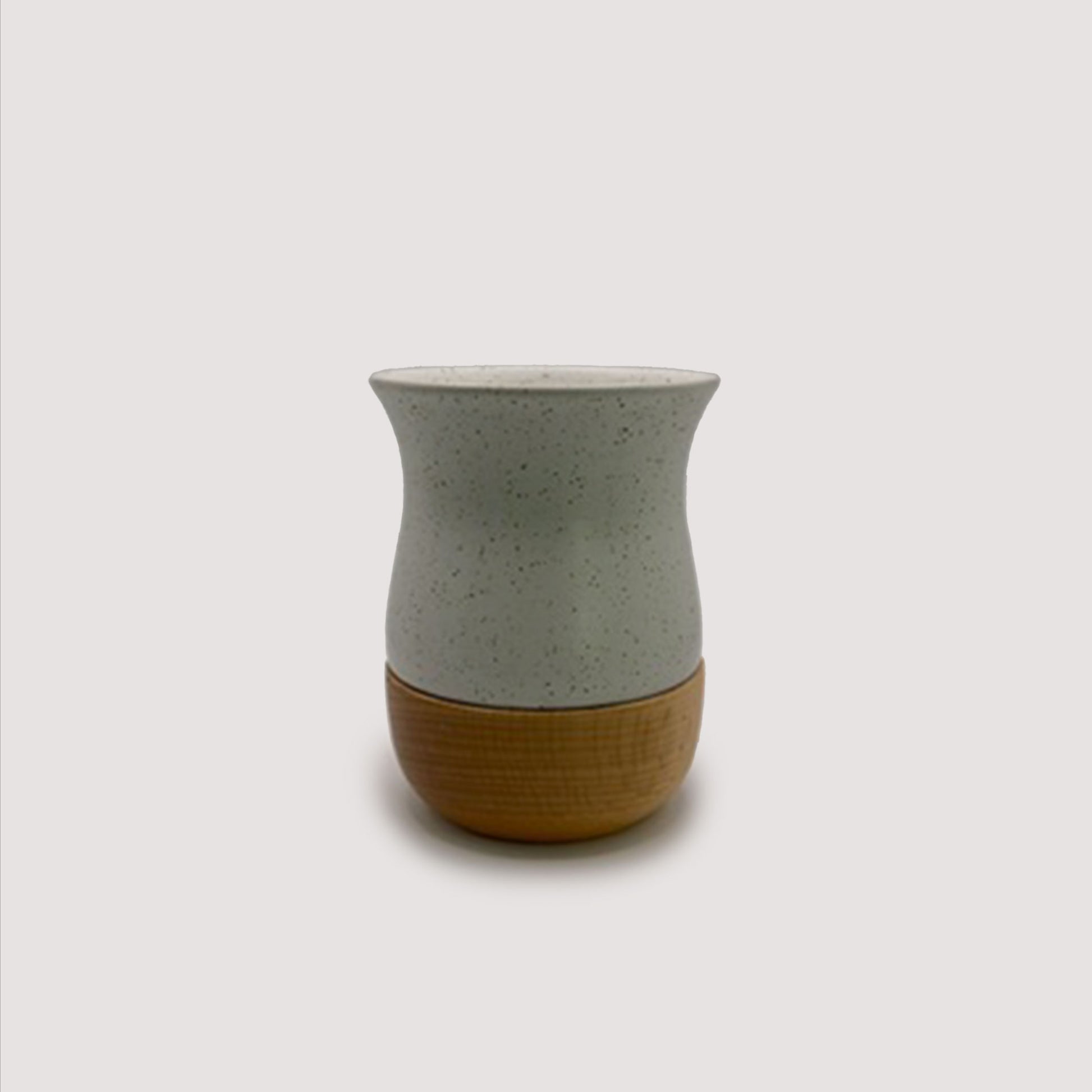 Ceramic & Wood Mate Gourd + Bombilla set