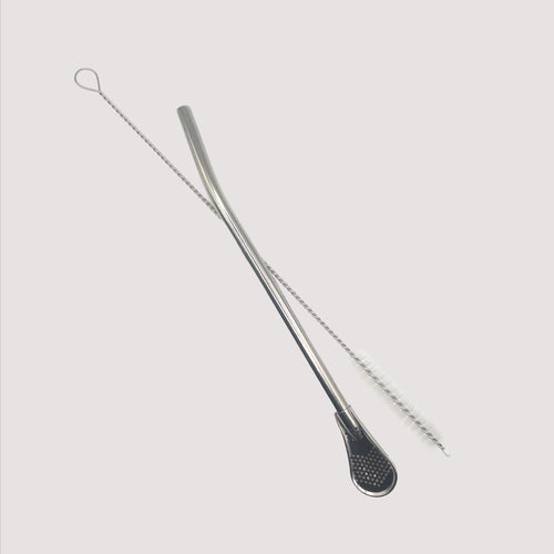 Bombilla Pampa – Cylindrical Stainless Steel Bombilla Set